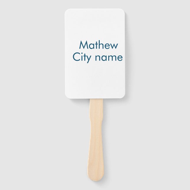 Leque simples letra inicial monograma adicionar sua letr (Frente)