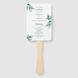 Leque Simplesmente Greenery Elegante Eucalyptus Wedding