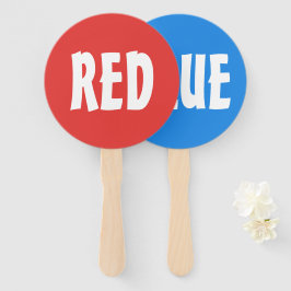 Leque Sinal de Remo de Jogo da Equipe Azul Vermelho