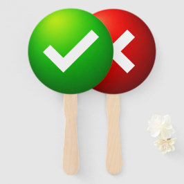 Leque Sinal de Verificação X Marca Paddle Jogo Quiz