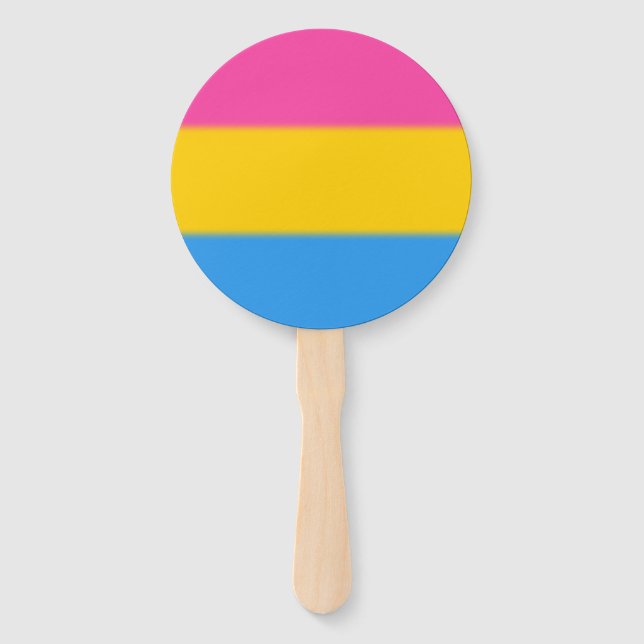 Leque Sinalizador do Orgulho Pansexual de Queda (Frente)