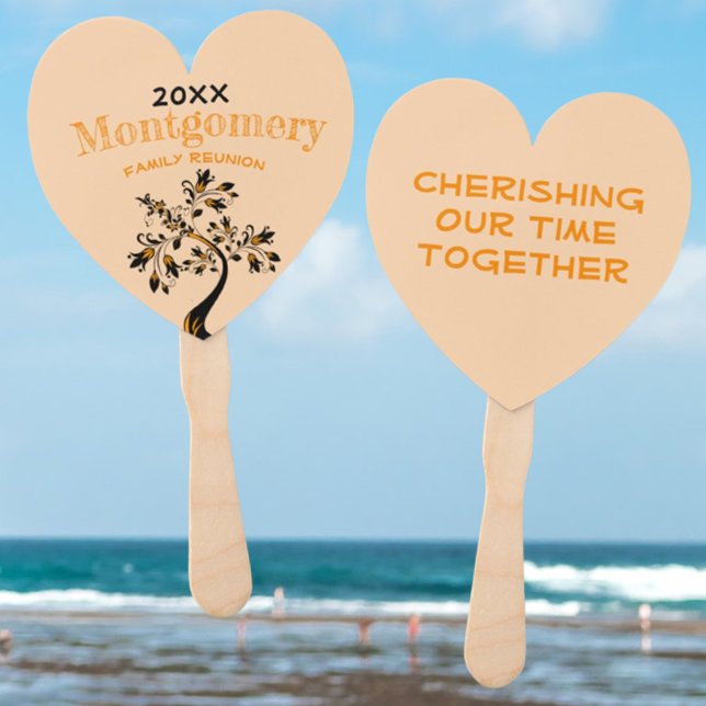 Leque Sindicato da Família Árvore Floral Moderna Laranja (Criador carregado)