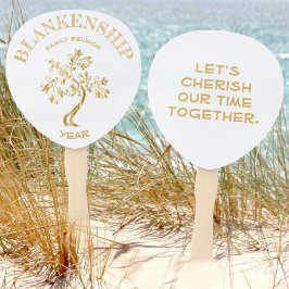 Leque Sindicato da Família Personalizada Árvore Dourada 