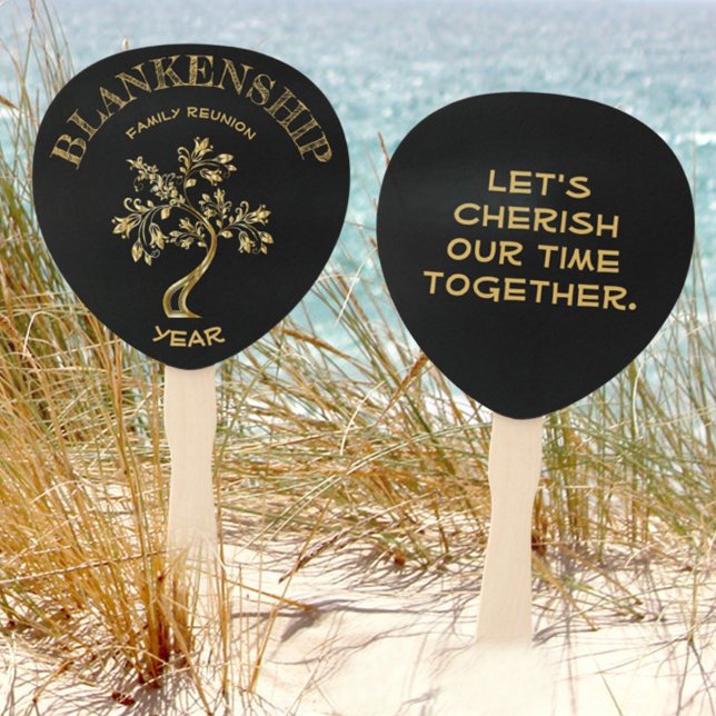 Leque Sindicato da Família Personalizada Árvore Dourada  (Criador carregado)