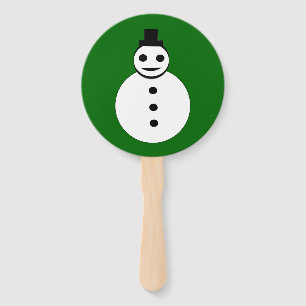 Leque Snowman de Natal a sorrir