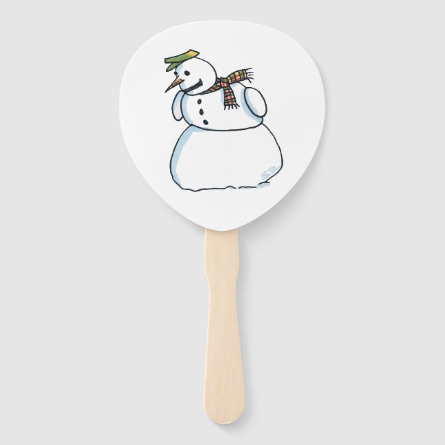 Leque Snowman paddle hand fans (Frente)