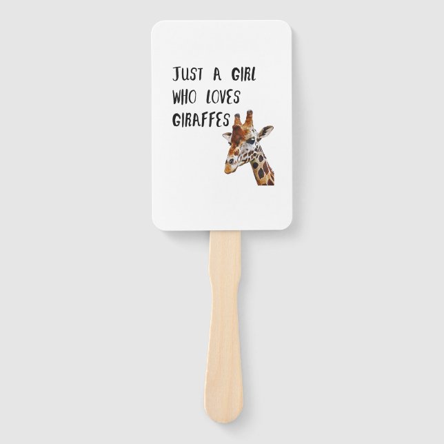 Leque Só Uma Menina Que Ama Girafas Bestiçadas (Frente)