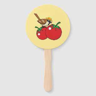 Leque Sobreposição Orgânica Comendo Tomate Vermelho