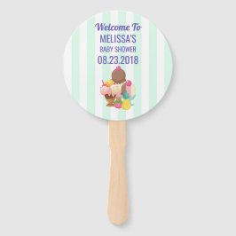 Leque Sorvete com Chá de fraldas de borrifagem