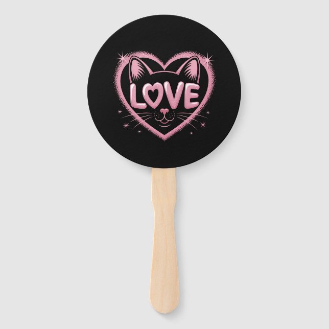 Leque Sparkling Cat Love (Frente)