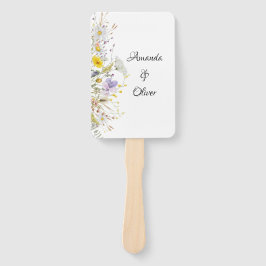 Leque Spring Blossom Wedding Program Hand Fans