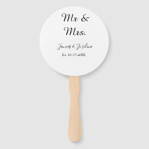 Leque Sr. e Sra. adicione o nome est. Casal de casamento