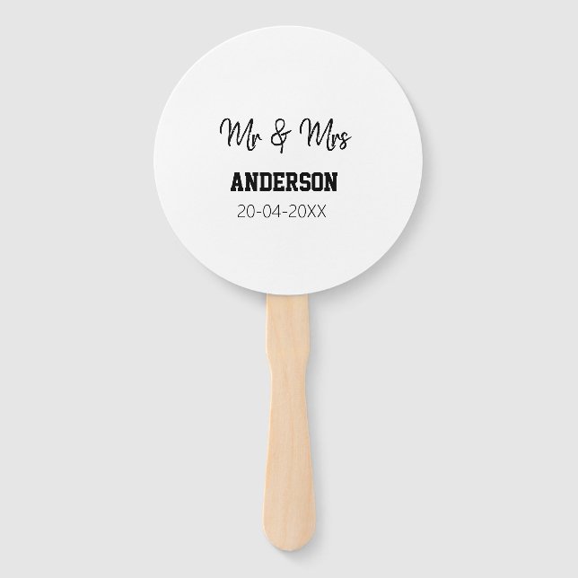 Leque Sr. & Sra. adicionar nome da família data ano casa (Frente)