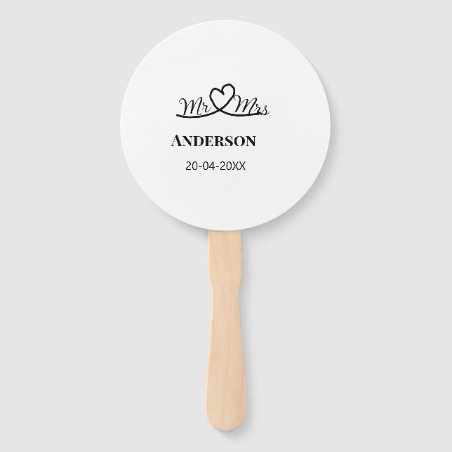 Leque Sr. & Sra. adicionar nome da família data ano casa (Frente)