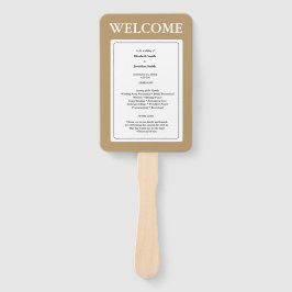 Leque Ssofisticado e Dourado Na moda moderno de Casament