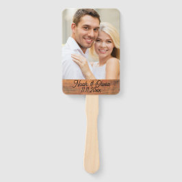 Leque Sua Própria Fotografia Rustic Engaged Monograma Ca