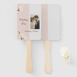 Leque Suave púrpura e cinzas com flores