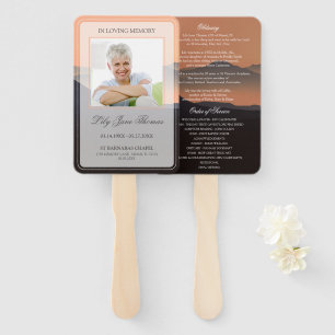 Leque Sunset In Loving Memory Funeral Program