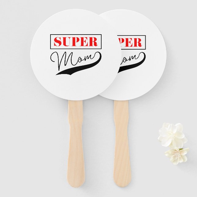 Leque Super Mãe (Frente e Verso)