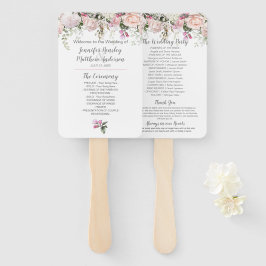 Leque Sweetheart Blush Roses Rosa Casamento Verde