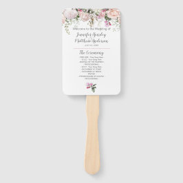 Leque Sweetheart Blush Roses Rosa Casamento Verde