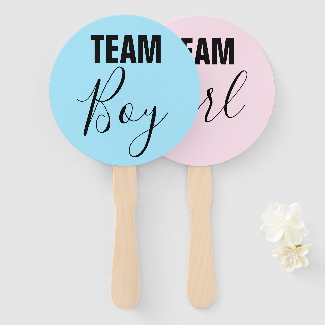 Leque Team Boy & Team Girl Sign Fans (Frente e Verso)