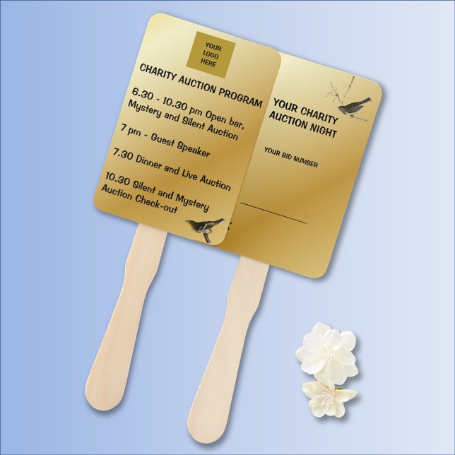 Leque tema da vida selvagem do leilão de caridade em our (Criador carregado)