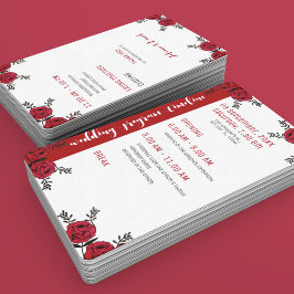 Leque Tema de Casamento Floral da rosa vermelha