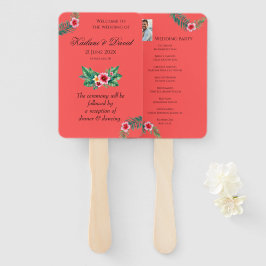 Leque Tema de casamento floral tropical