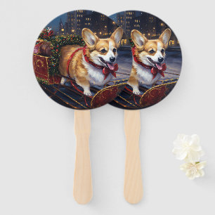 Leque Temporada Festiva de Natal do Corgi
