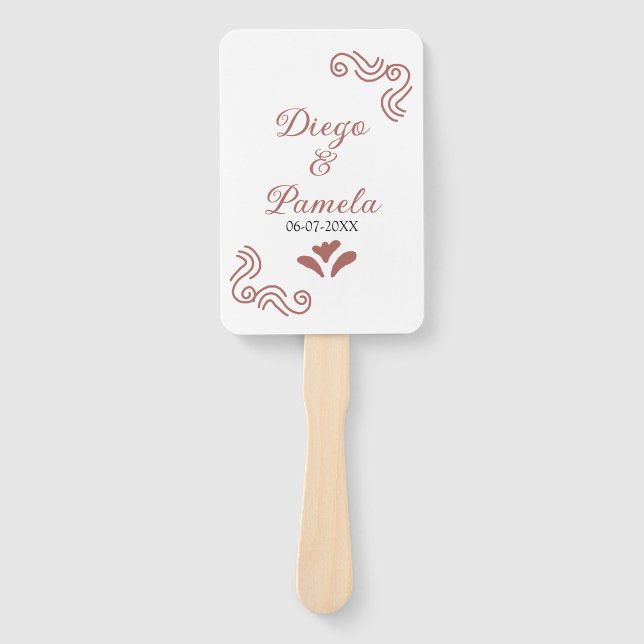 Leque Terracotta casal de casamento russo negro em Espan (Frente)