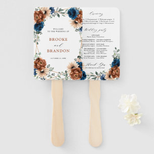 Leque Terracotta Marinho Blue Greenery Casamento Geométr