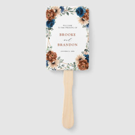 Leque Terracotta Marinho Blue Greenery Casamento Geométr