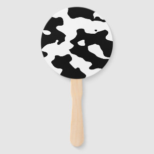 Leque Teste padrão da vaca preto e branco