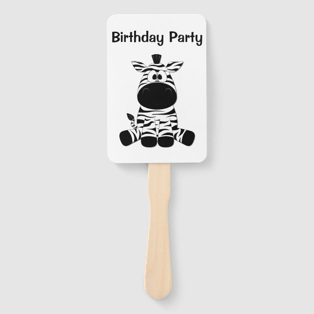 Leque Texto de adição de zebra ofusca (Frente)