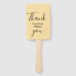 Leque Thank you from add name yellow Pastel boho wedding