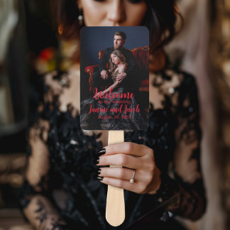 Leque Til Death Nos Part Dark Gótico Moody Welcome Sinal