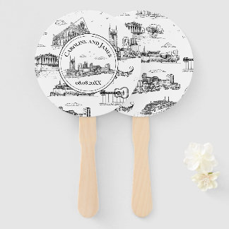 Leque Toile de Nashville Preto e Branco