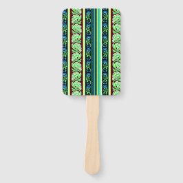 Leque Tradicional Sri Lanka Liyawel (padrão das folhas)