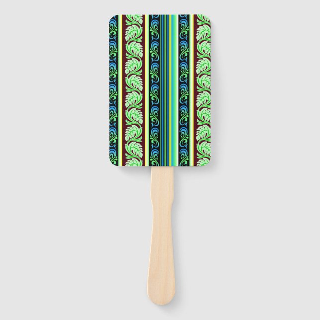 Leque Tradicional Sri Lanka Liyawel (padrão das folhas) (Frente)