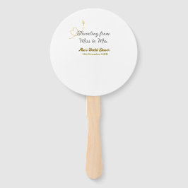 Leque Traveling from Miss to Mrs bridal shower add name