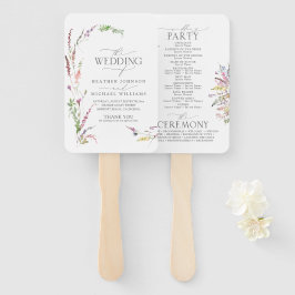 Leque Trendy Elegant Wildflower Wedding Program