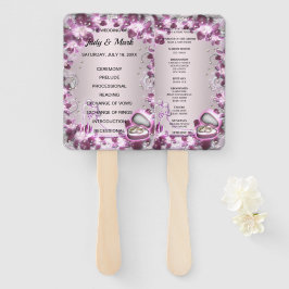 Leque Trendy Purple Floral Chic Wedding