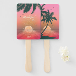 Leque Tropical Isle Sunrise Ceremony Rosa ID581
