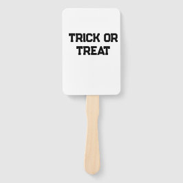 Leque Truque ou. Trate o Halloween mimado preto simples 