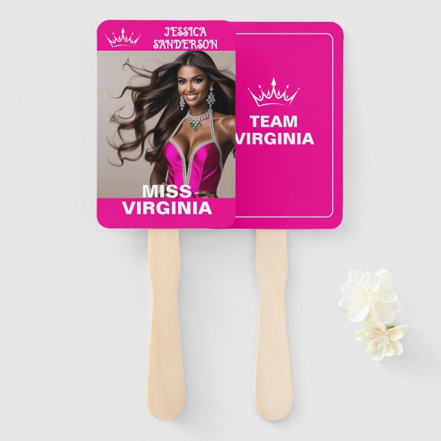 Leque Ultimate Crown Pageant Wavers | Set of Fans (Frente e Verso)