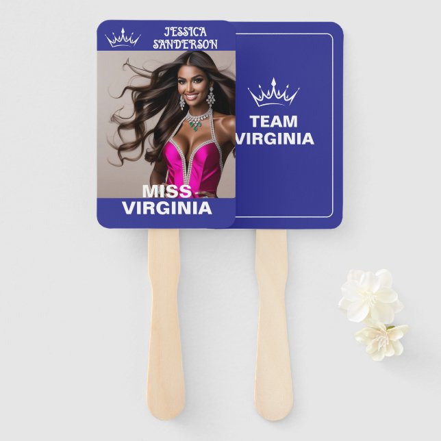 Leque Ultimate Crown Pageant Wavers | Set of Fans (Frente e Verso)