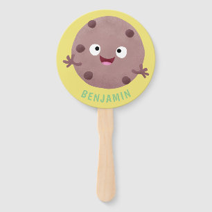 Leque Um desenho animado de biscoito de chocolate inteli
