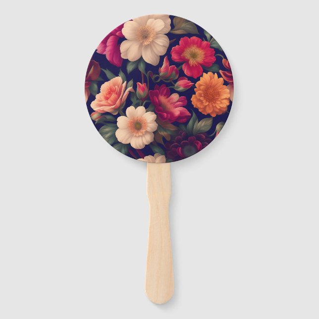 Leque Um papel de parede com um padrão floral  (Frente)