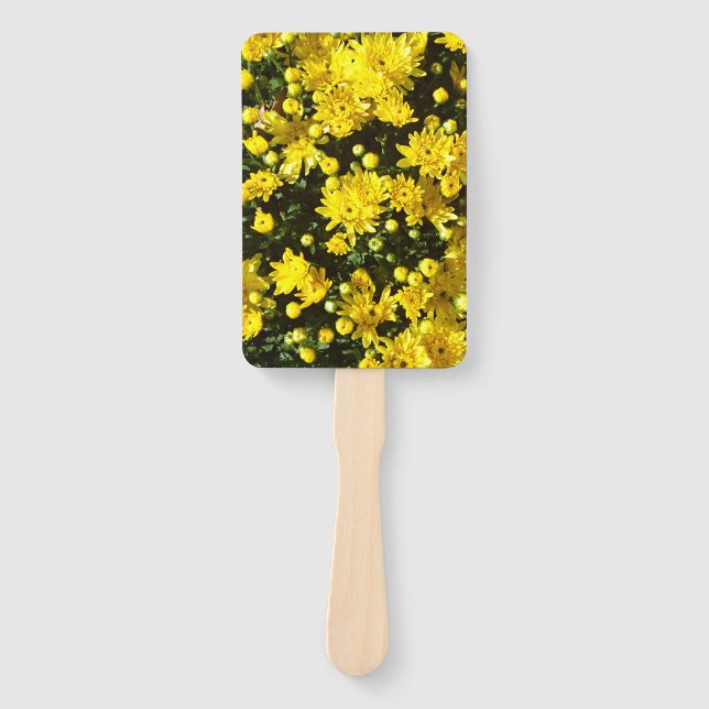 Leque Uma multidão de Mães amarelas (Frente)